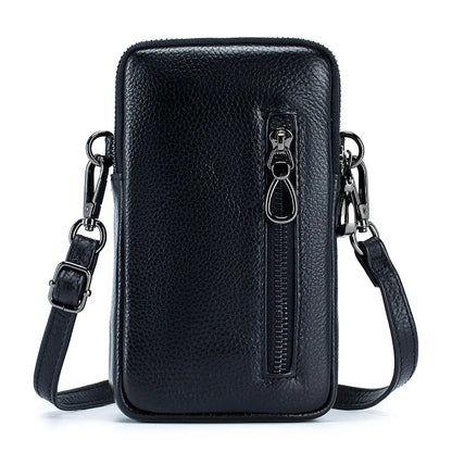 Leather Fashion Women's Single Shoulder Crossbody Trend Large Capacity Vertical Mobile Phone Casual All-match Female Bag