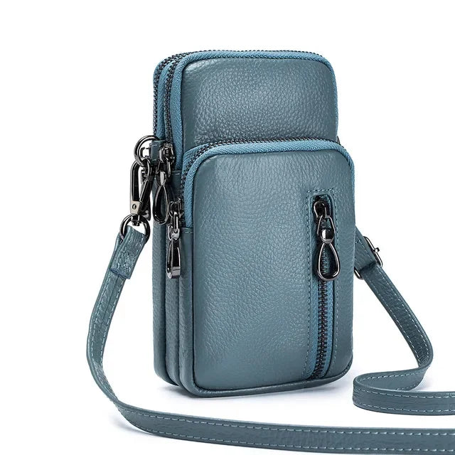 Leather Fashion Women's Single Shoulder Crossbody Trend Large Capacity Vertical Mobile Phone Casual All-match Female Bag