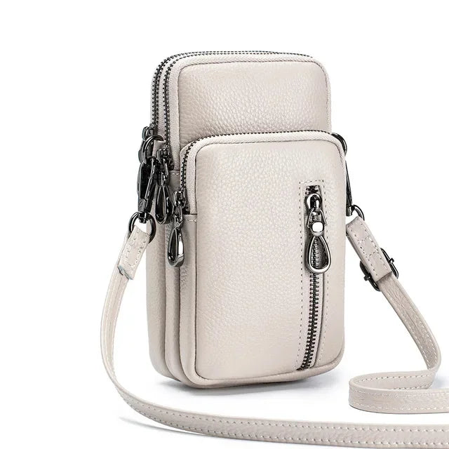 Leather Fashion Women's Single Shoulder Crossbody Trend Large Capacity Vertical Mobile Phone Casual All-match Female Bag