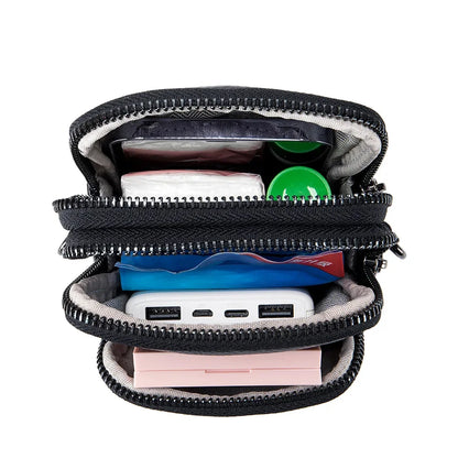 Leather Fashion Women's Single Shoulder Crossbody Trend Large Capacity Vertical Mobile Phone Casual All-match Female Bag