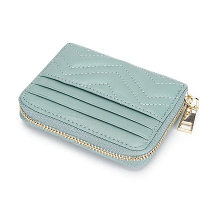Leather Ladies Large Capacity Luxury Designer Card ID Holder Small Wallet Driver's License Bag