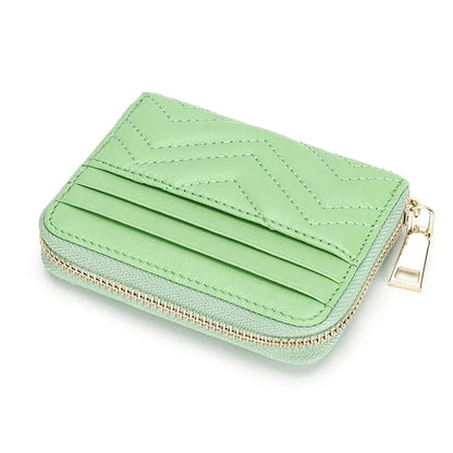 Leather Ladies Large Capacity Luxury Designer Card ID Holder Small Wallet Driver's License Bag
