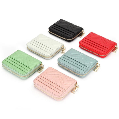 Leather Ladies Large Capacity Luxury Designer Card ID Holder Small Wallet Driver's License Bag
