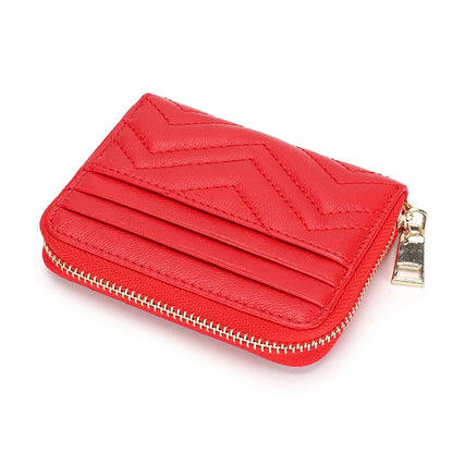 Leather Ladies Large Capacity Luxury Designer Card ID Holder Small Wallet Driver's License Bag
