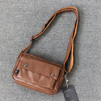 Leather Men's Crossbody Fashion Male Shoulder Daily Casual Messenger Bag High Quality Handbag
