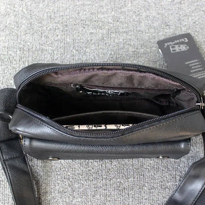 Leather Men's Crossbody Fashion Male Shoulder Daily Casual Messenger Bag High Quality Handbag