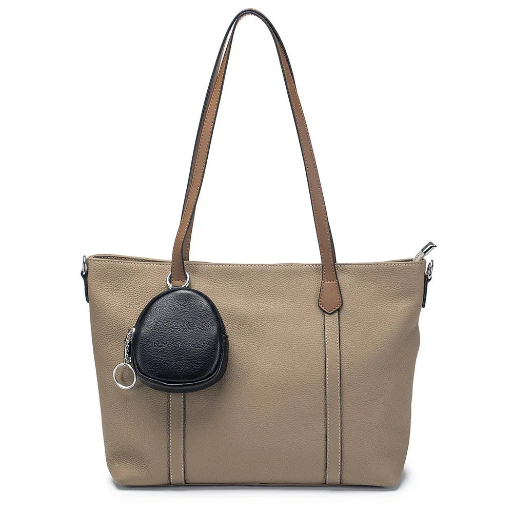 Leather Mini Purse Women's Cowhide Storage Cash Keychain Change Wallets Hook Earphone Bag Zipper Coin Pouch for Girls Kids