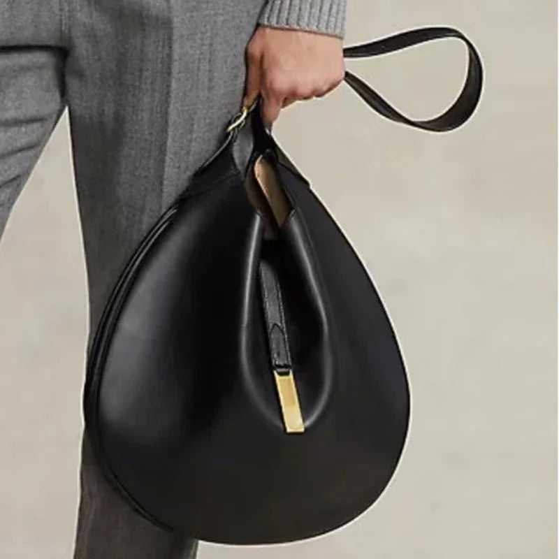 Leather Suede Hobos Women Handbag Designer Fashion Luxury Genuine Leather Shoulder Crossbody Bags Lady Simple Tote Purse 2024