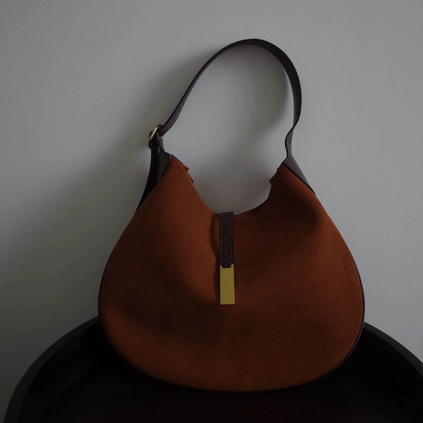 Leather Suede Hobos Women Handbag Designer Fashion Luxury Genuine Leather Shoulder Crossbody Bags Lady Simple Tote Purse 2024