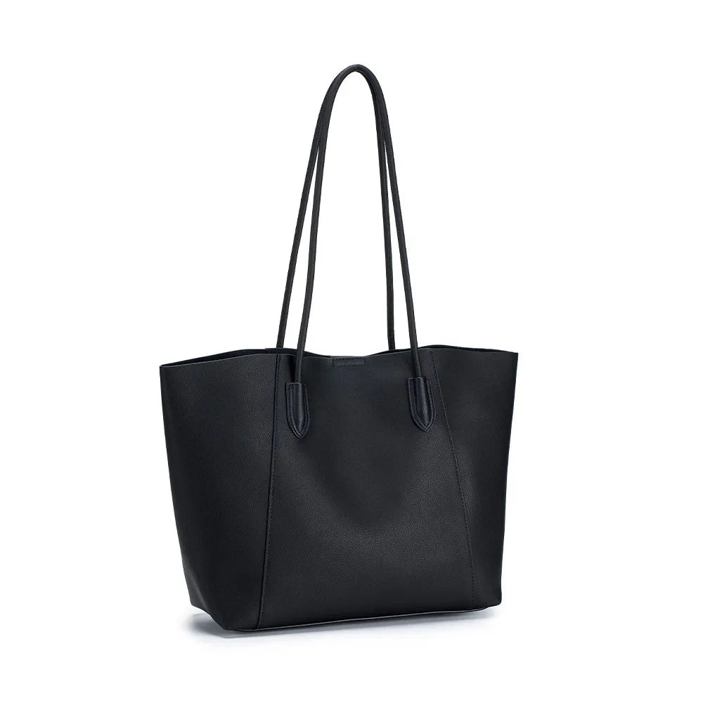 Leather Tote 2024 New High-capacity High-grade Texture Shoulder Underarm Handbag Commuter Women's Bag Gift Wife Girlfriend