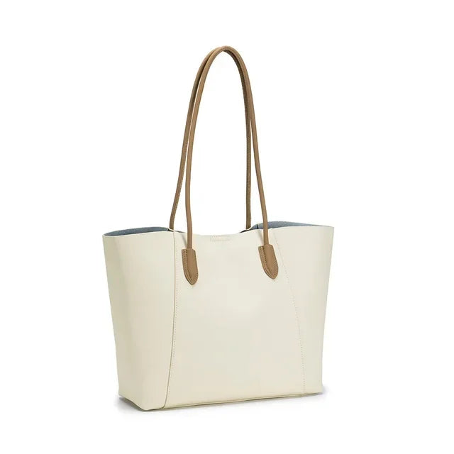 Leather Tote 2024 New High-capacity High-grade Texture Shoulder Underarm Handbag Commuter Women's Bag Gift Wife Girlfriend