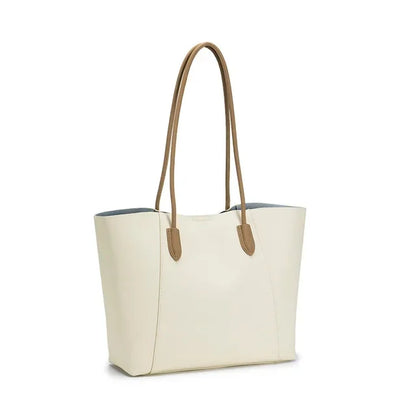 Leather Tote 2024 New High-capacity High-grade Texture Shoulder Underarm Handbag Commuter Women's Bag Gift Wife Girlfriend