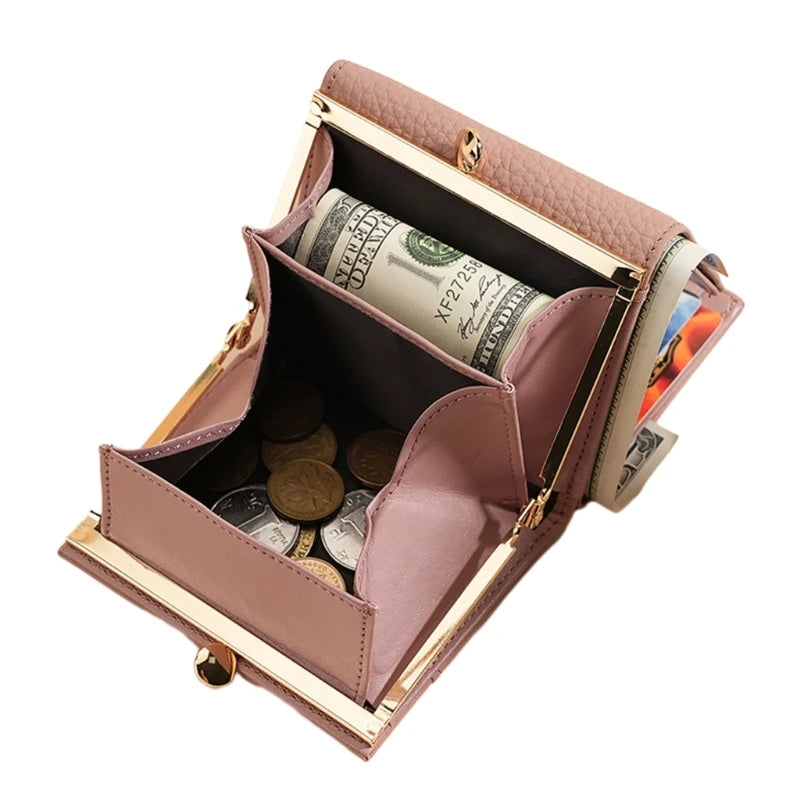 Leather Wallet for Women Fashion Coin Purse Wallets Change Pocket Money Bag