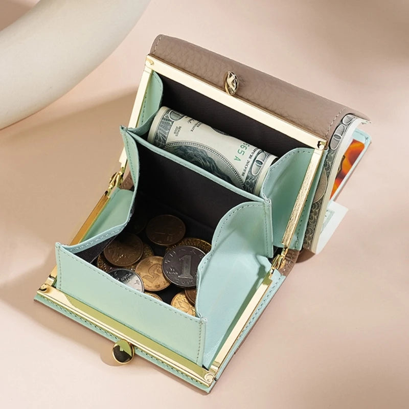 Leather Wallet for Women Fashion Coin Purse Wallets Change Pocket Money Bag