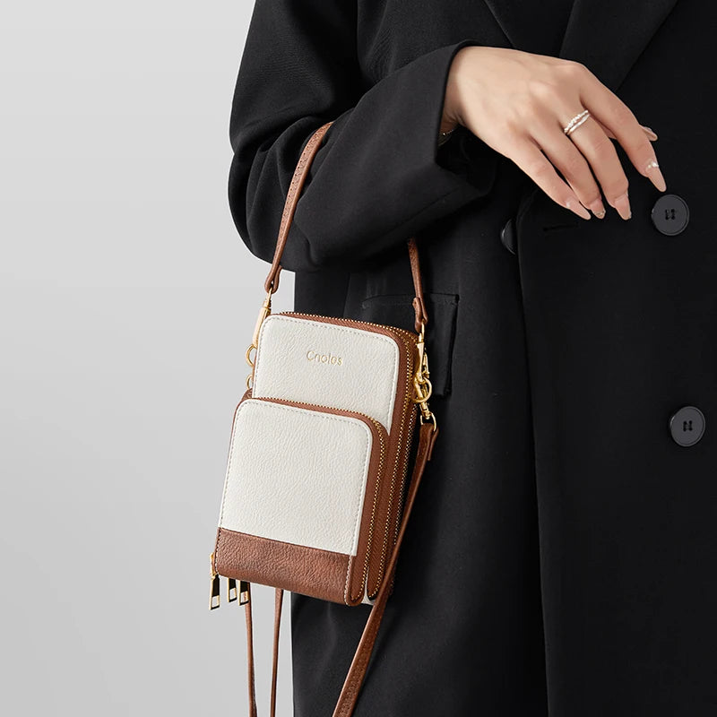 Leather Women Small Crossbody Bag Fashion Trendy Travel Designer Wallet Cellphone Shoulder Purses with Adjustable Strap