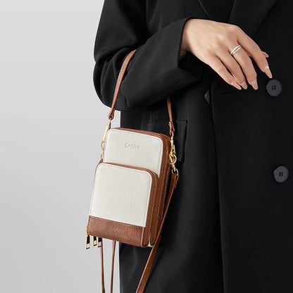 Leather Women Small Crossbody Bag Fashion Trendy Travel Designer Wallet Cellphone Shoulder Purses with Adjustable Strap