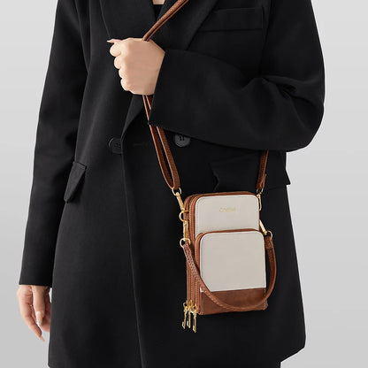 Leather Women Small Crossbody Bag Fashion Trendy Travel Designer Wallet Cellphone Shoulder Purses with Adjustable Strap