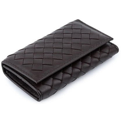 Leather Woven High-quality Sheepskin Multi-functional Simple Portable Unisex Key Buckle Bag for Men and Women