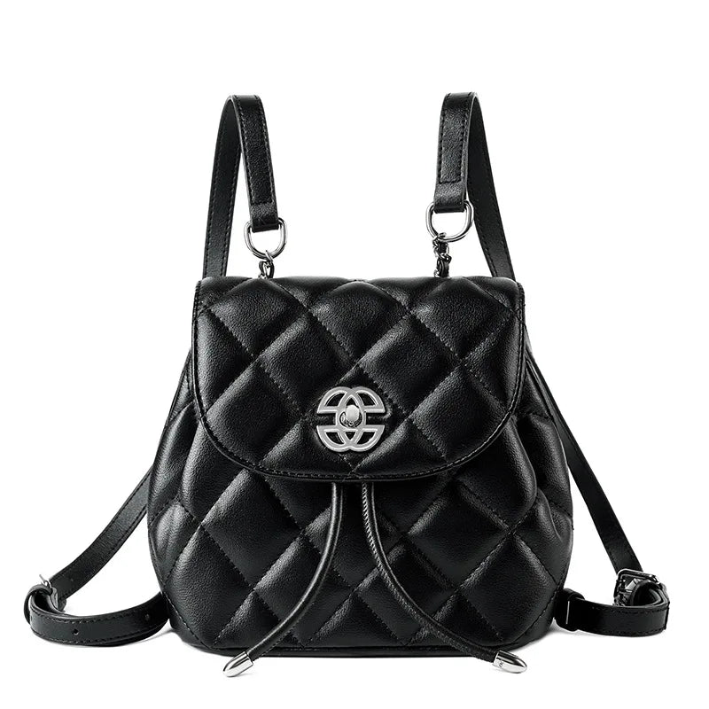 Leather backpack women's 2024 new fashion backpack design sense niche large-capacity bag backpack women