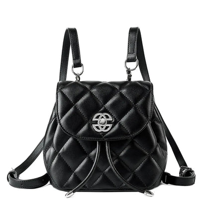 Leather backpack women's 2024 new fashion backpack design sense niche large-capacity bag backpack women