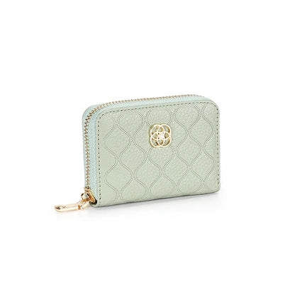 Leather ladies zipper coin purse brand wallet female passport holder new multifunctional organ ID card fashion2024