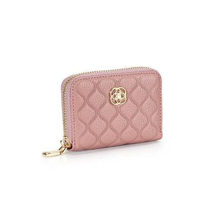 Leather ladies zipper coin purse brand wallet female passport holder new multifunctional organ ID card fashion2024