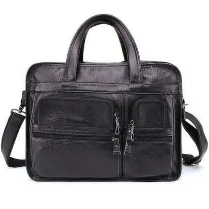 Leather ’ s Briefcase Casual Business Tote s Shoulder Crossbody s Men Handbag Large Travel Laptop Bag