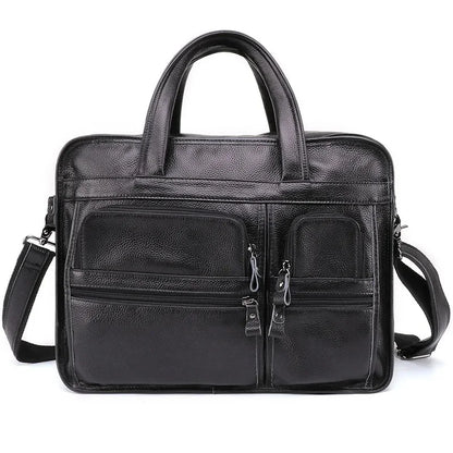Leather ’ s Briefcase Casual Business Tote s Shoulder Crossbody s Men Handbag Large Travel Laptop Bag