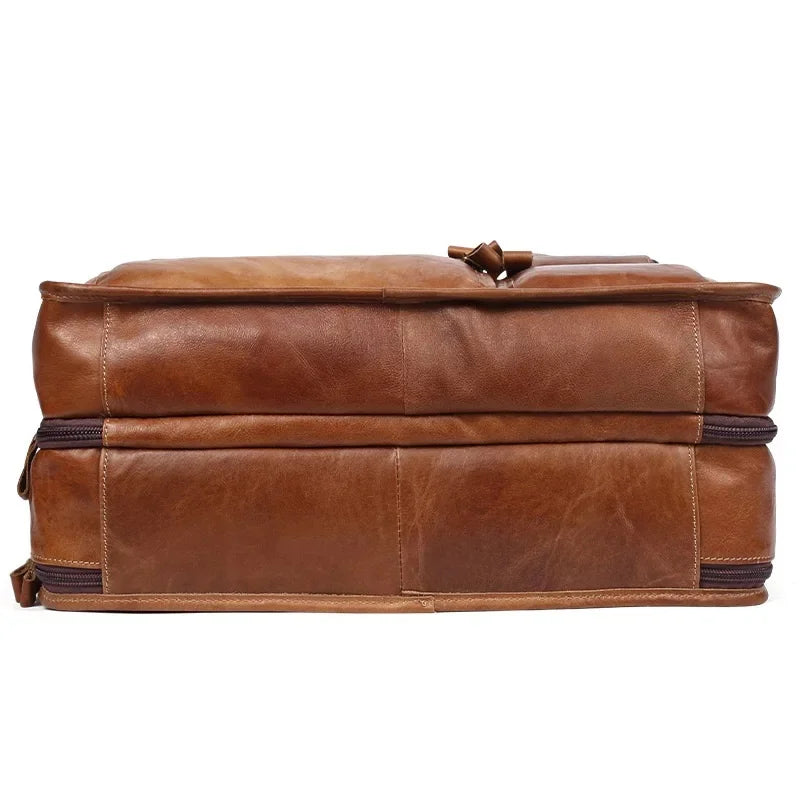 Leather ’ s Briefcase Casual Business Tote s Shoulder Crossbody s Men Handbag Large Travel Laptop Bag