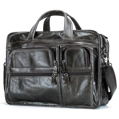 Leather ’ s Briefcase Casual Business Tote s Shoulder Crossbody s Men Handbag Large Travel Laptop Bag