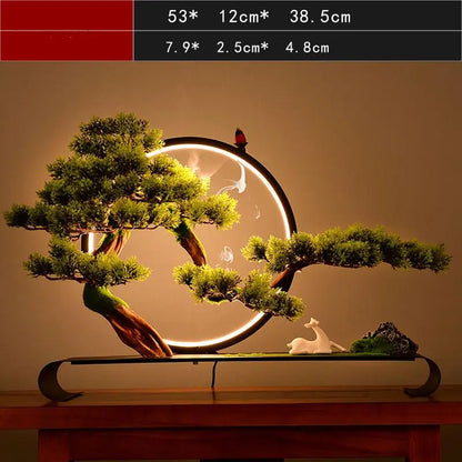 Led Light Backflow Incense Burner Welcoming Pine Smoke Waterfall Incense Sticks Holder 20 Pcs Cones Creative Home Decoration