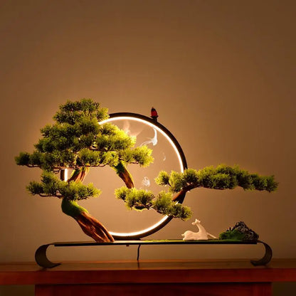 Led Light Backflow Incense Burner Welcoming Pine Smoke Waterfall Incense Sticks Holder 20 Pcs Cones Creative Home Decoration