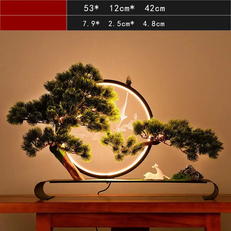 Led Light Backflow Incense Burner Welcoming Pine Smoke Waterfall Incense Sticks Holder 20 Pcs Cones Creative Home Decoration