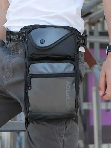 Leg fanny pack for men Pack Rider Motorcycle Travel Waterproof Nylon Male Messenger Cross Body Thigh Hip Belt Bum Fanny Pack Bag