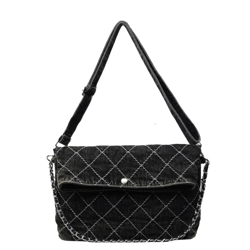 Leisure Cowboy Butot Women's 2024 Cross border New Lingge Chain Underarm Single Shoulder Crossbody Bag