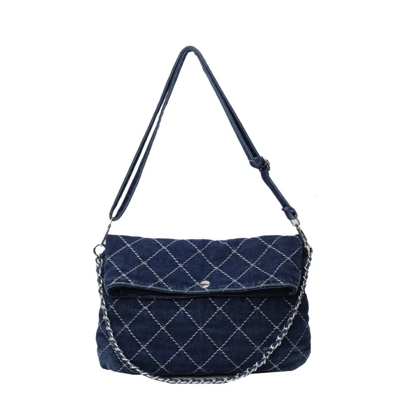 Leisure Cowboy Butot Women's 2024 Cross border New Lingge Chain Underarm Single Shoulder Crossbody Bag
