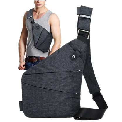 Leisure Men Travel Business Fino Burglarproof Shoulder Holster Anti Theft Security Strap Digital Storage Chest Bags