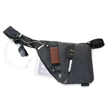 Leisure Men Travel Business Fino Burglarproof Shoulder Holster Anti Theft Security Strap Digital Storage Chest Bags