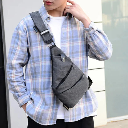 Leisure Men Travel Business Fino Burglarproof Shoulder Holster Anti Theft Security Strap Digital Storage Chest Bags