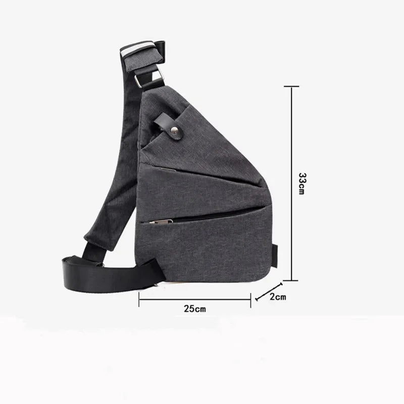 Leisure Men Travel Business Fino Burglarproof Shoulder Holster Anti Theft Security Strap Digital Storage Chest Bags