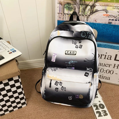 Letter Printing Women Backpack Teenage Girls Laptop Rucksack Student School Bag Korean Style Schoolbag Boys Bagpack Mochila