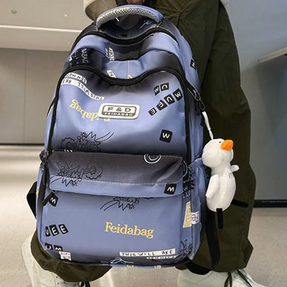 Letter Printing Women Backpack Teenage Girls Laptop Rucksack Student School Bag Korean Style Schoolbag Boys Bagpack Mochila
