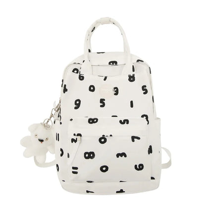 Letter Printing Women Nylon Waterproof Laptop Book Bags Girl Cute Travel School Bag Lady Fashion Female College Backpack Leisure