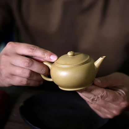 Level pot hall yixing monohydrate undressed ore manual recommended sample tea kungfu a factory old gold mud 150 ml