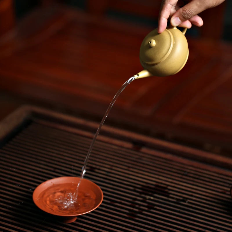 Level pot hall yixing monohydrate undressed ore manual recommended sample tea kungfu a factory old gold mud 150 ml