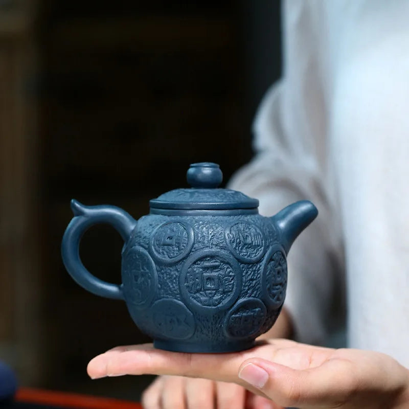 Lianzhong-Handmade Zisha Teapot, Yixing Handmade Pot, Kung-Fu Teaware, Purple Clay Drinkware for Puer, Green, Black, Chinese Tea