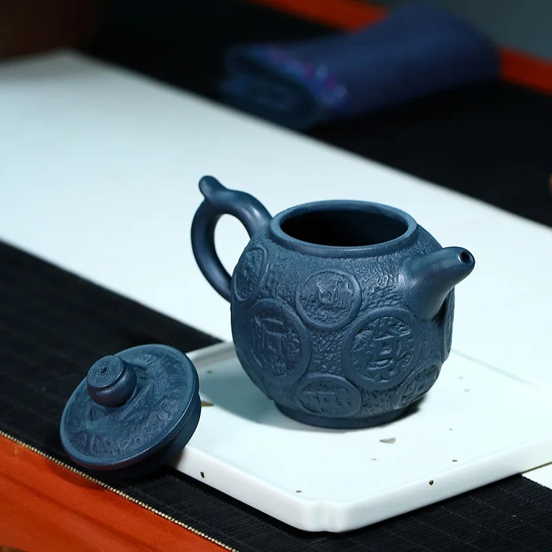 Lianzhong-Handmade Zisha Teapot, Yixing Handmade Pot, Kung-Fu Teaware, Purple Clay Drinkware for Puer, Green, Black, Chinese Tea