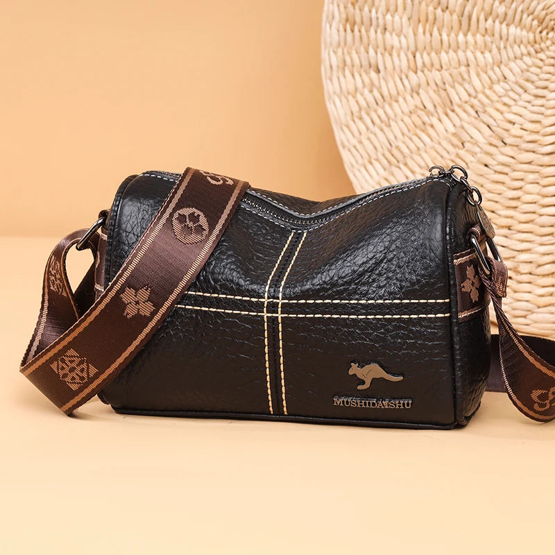 Lichee Pattern Genuine Leather Crossbody Bag For Women Luxury Handbag High Quality Shoulder bags Ladies Messenger Bag Sac a Main