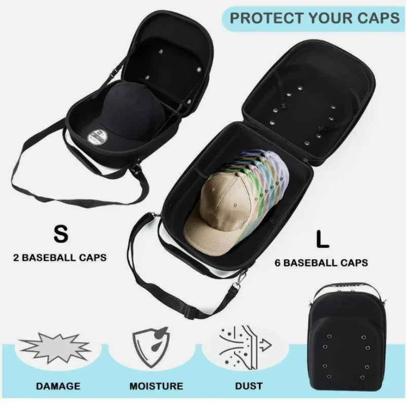 Lids Cap Luggage Container, Durable Storage for Baseball Caps, Hat Organizer Holder, Hat Travel Case, Carrier