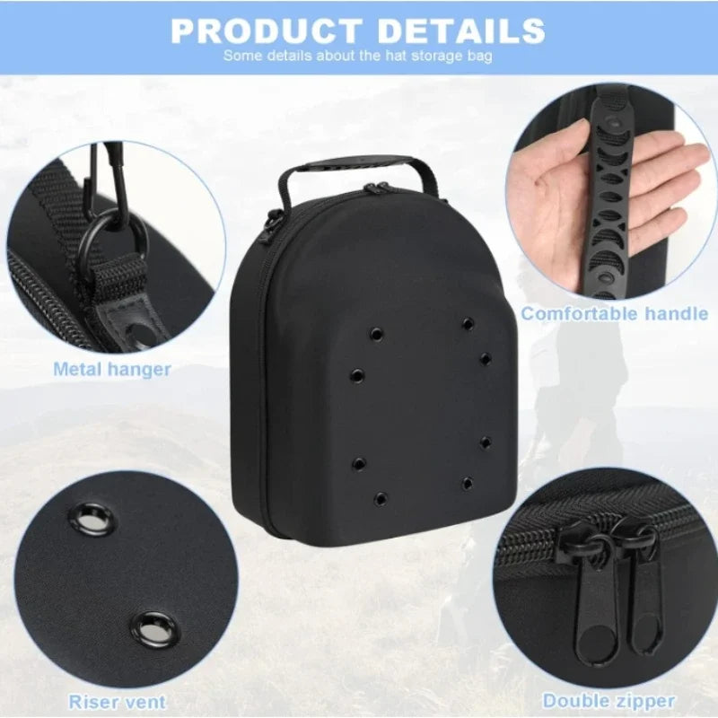 Lids Cap Luggage Container, Durable Storage for Baseball Caps, Hat Organizer Holder, Hat Travel Case, Carrier